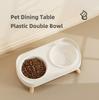 Double Pet Food Water Bowls Non-Slip Cat Bowl Stainless Steel Raised Cat Food Bowls with Stand Anti-splash Dog Bowl Pet Supplies