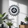 Crystal Leaves Wall Clock None-Ticking Silents Battery Operated Clocks Decorative Wall Clocks for Living Room Decors