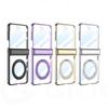 Magnetic Hinge Ring Holder Case for Samsung Galaxy Z Flip 7 Luxury Plating Edge Screen Glass Hard Cover for Galaxy Z Flip7 Case
