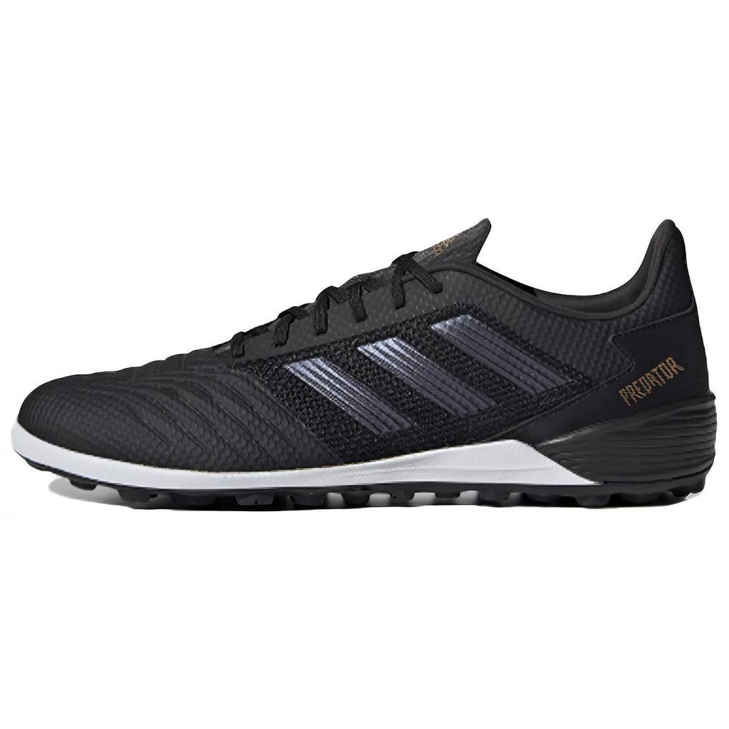 Adidas Predator 19.3 L Round Toe Lace-Up TF (Rubber Studs) Hard Ground Artificial Turf Non-Slip Durable Soccer Shoes Men Soccer Shoes Black EF0400
