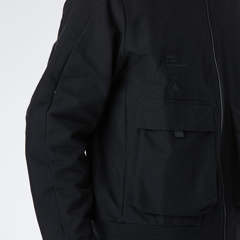 Adidas Jackets Men's Black Baseball Collar Moderate Workwear GM4403