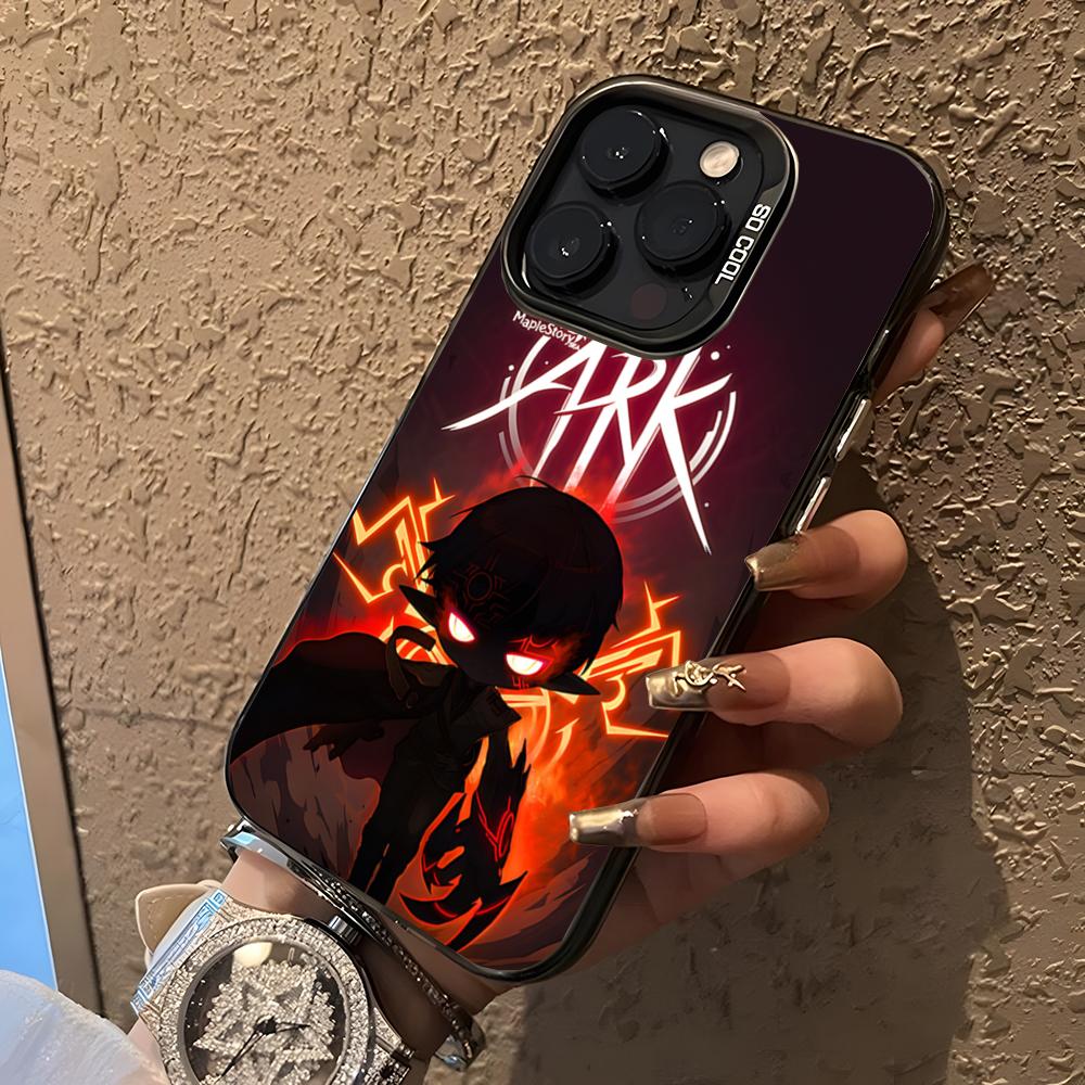 MapleStory Phone Case For 17 Air IPhone 16 Pro Max 15 Pro 14 Plus 12 13 X XS Max 11 Pro Colorful Silver Cover