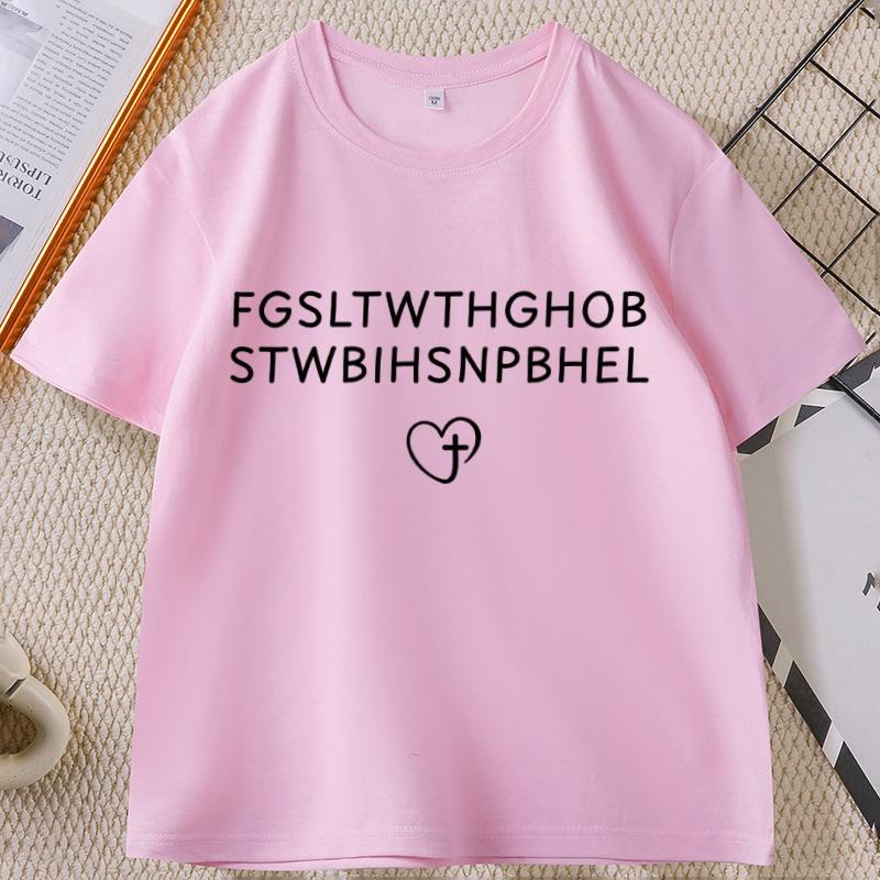 

For God So Loved John 316 Bible Verse Graphic Tee Shirt Christian Faith Religious T-shirt Man Cotton Short Sleeve Mens Clothes M рожевий