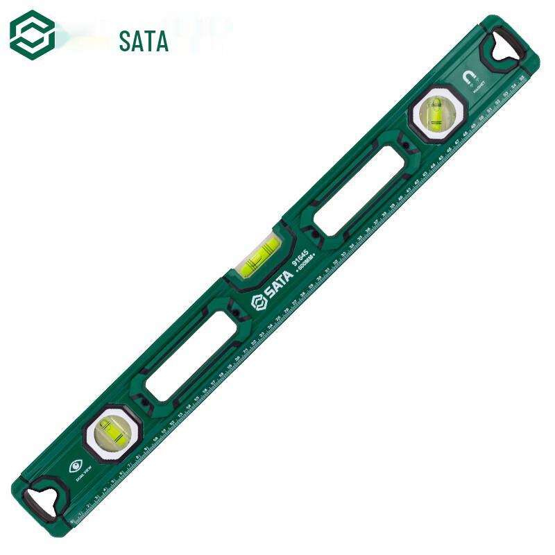 SATA 91645 Aluminum Alloy Spirit Level, 3 Vials