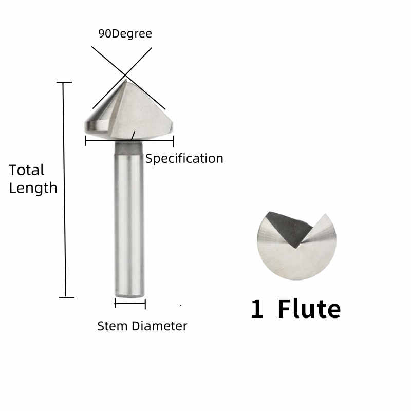 90 Degree 3/1 Flute Countersink Drill Bit Chamfering Cutter 6.3-60mm Tapered Hole Woodworking & Metalworking Machining Tooltool