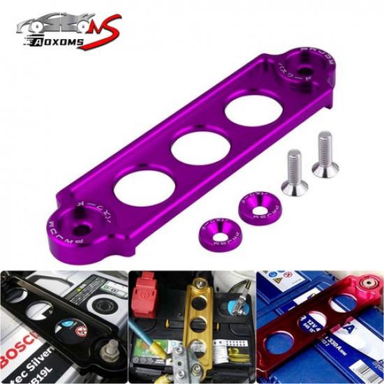 For Honda Civic 1988-2000 CRX Aluminum Car Battery Tie Down Bracket JDM Purple