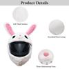 1 PC Moto Cartoon Rabbit Helmet Ornament Set Animal Mask Motorcycle Accessories Cartoon Rabbit