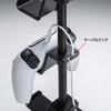 Sanwa Supply Game Controller Stand (with Headphone Holder, Black) JY-STN1BK