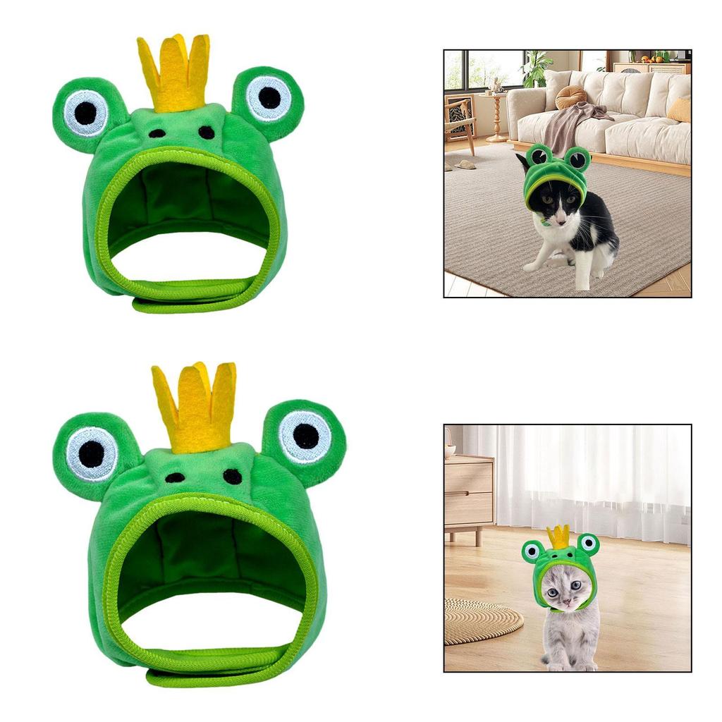 Cat Costume Hat Party Cosplay Costume Dress up Photo Prop Soft Head Wrap Small Pet Headwear Outdoor Holiday Pet Birthday Gift