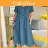 Summer Cotton Linen Dress With Pockets For Casual Streetwear Women