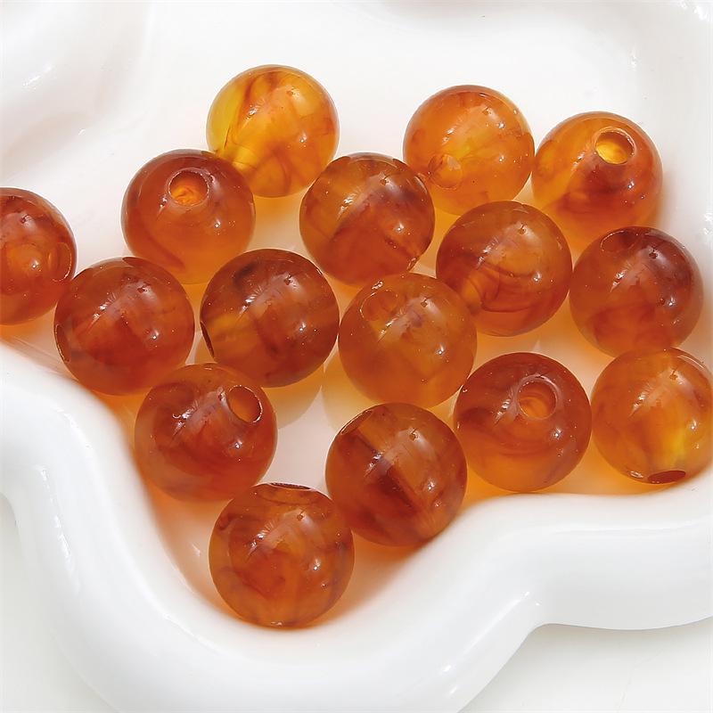 Two-Tone Acrylic Oval Bead for DIY Ancient Style Bracelets and Necklaces