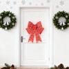LED Christmas Bow Decoration Outdoor Holiday Yard Decor with Red Lights Timer-controlled Holiday Bow Lights
