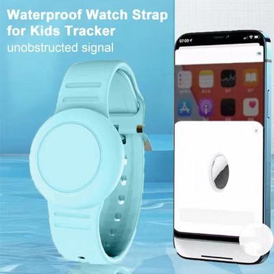 Yousheng Vodotesný náramok Mäkký silikón Bezpečný Pohodlný na nosenie Nastaviteľný remienok GPS lokátor Ochranné puzdro pre Airtag Náramok