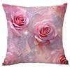 New Spring Flower Pink Rose Pillowcase Home Living Room Sofa Cushion Pillowcase