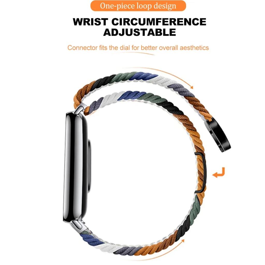 Magnetic Braided Nylon Loop Band for Xiaomi Redmi Watch 5 4 Strap Adjustable Sport Replacement Correa Bracelet Mi Band 9 8 Pro