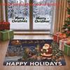 1pc, 2D Flat Printing, Christmas Holiday Theme Santa Claus Entrance Mat for Living Room, Non-Slip And Machine Washable Easy To Clean Polyester Carpet,