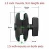 Jadkinsta 1 or 1.5 Inch Rubber Ball Mount To Aluminum Motorcycle Round Square Mounting Base Plate for Gopro Camera Cellphones