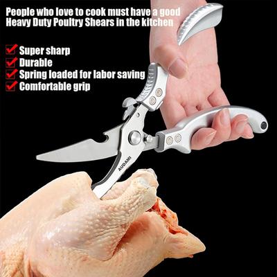 Chicken Bone Kitchen Shears Stainless Steel Kitchen Scissors Perfect for Duck Fish Scale Scissors Meat Cleaver  Scissors