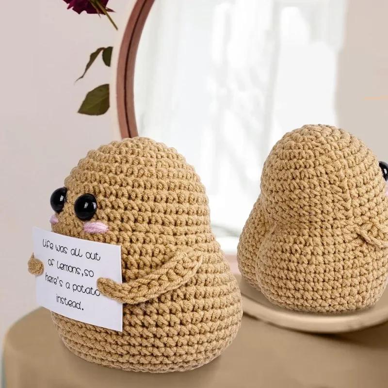 Háčkovaná karta pozitivní energie Pletená emocionální podpora Háčkované panenky Hračka Háčkovaná hračka Vánoční dárky ke Dni matek Dárky k promoci