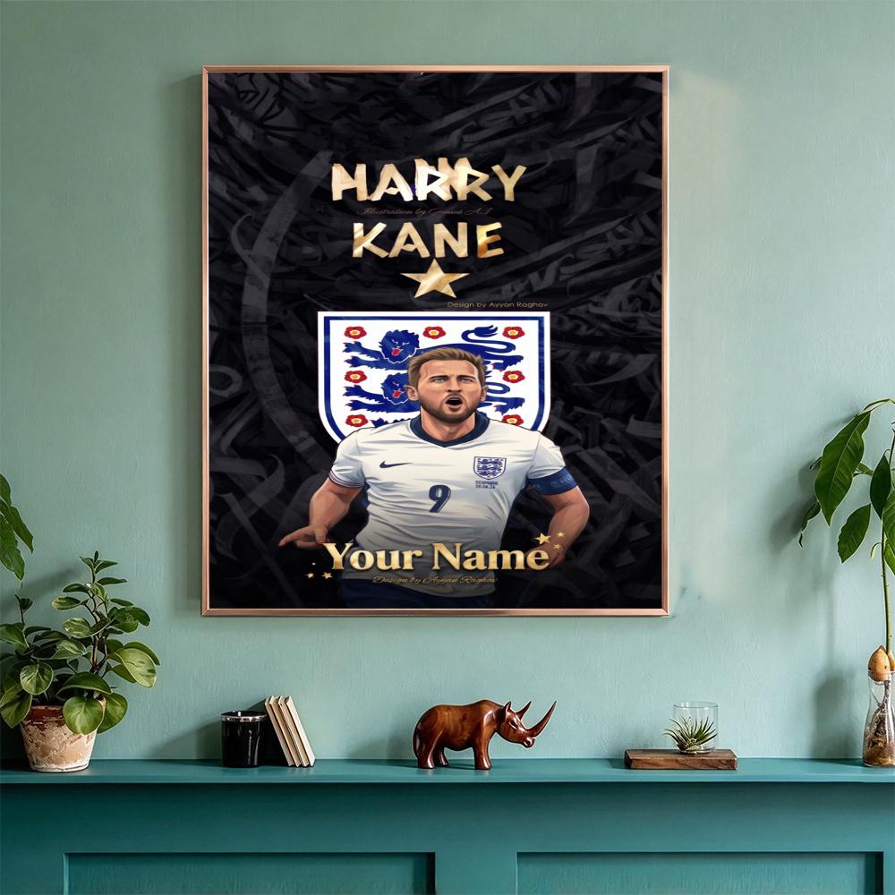 Harry Kane Personalized Text Diamond Painting Round Diamond Mosaic Rhinestones Diamond Embroidery Craft Kit Wall Decor Without Frame