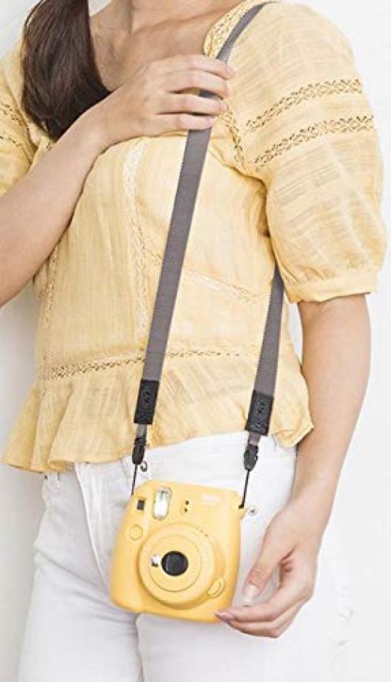 FUJIFILM Instant Camera Instax Mini8 Plus with Lens and Genuine Shoulder Strap Honey Can Shoot from When Using INS MINI 8PLUS HONEY Close-up 60cm,