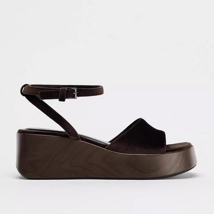 Mode Damen Plateau Sandalen Keilabsätze Hohe Absätze Offene Zehenpartie Punk Gothic Sandalen Sommer Bequem Dicke Sohle Lässige Damenschuhe