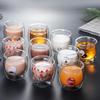 Double-Layer Cartoon Bear Insulated Glass Cup