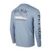Mens Quick-Dry Fishing Shirt Long Sleeve UV Protection Outdoor Performance T-Shirt Breathable Round Neck