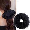 Übergroßes Satin Französisches Haar-Scrunchie für Damen Elastischer Pferdeschwanzhalter Stirnbänder Haarbänder Elastische Haaraccessoires