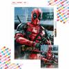 5D DIY Diamond Art Painting Kits for Adults, Deadpool Full Round Crystal Diamond Kits for Beginner for Home Wall Decorate
