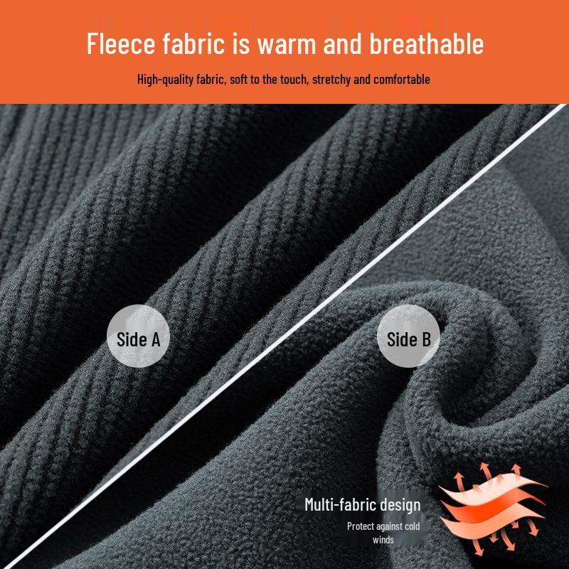 Herrjacka i antistatisk manchesterfleece med ståkrage