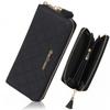 Long Round Black [Blanc Pomme] Women's Wallet, Zipper, Bp-1011