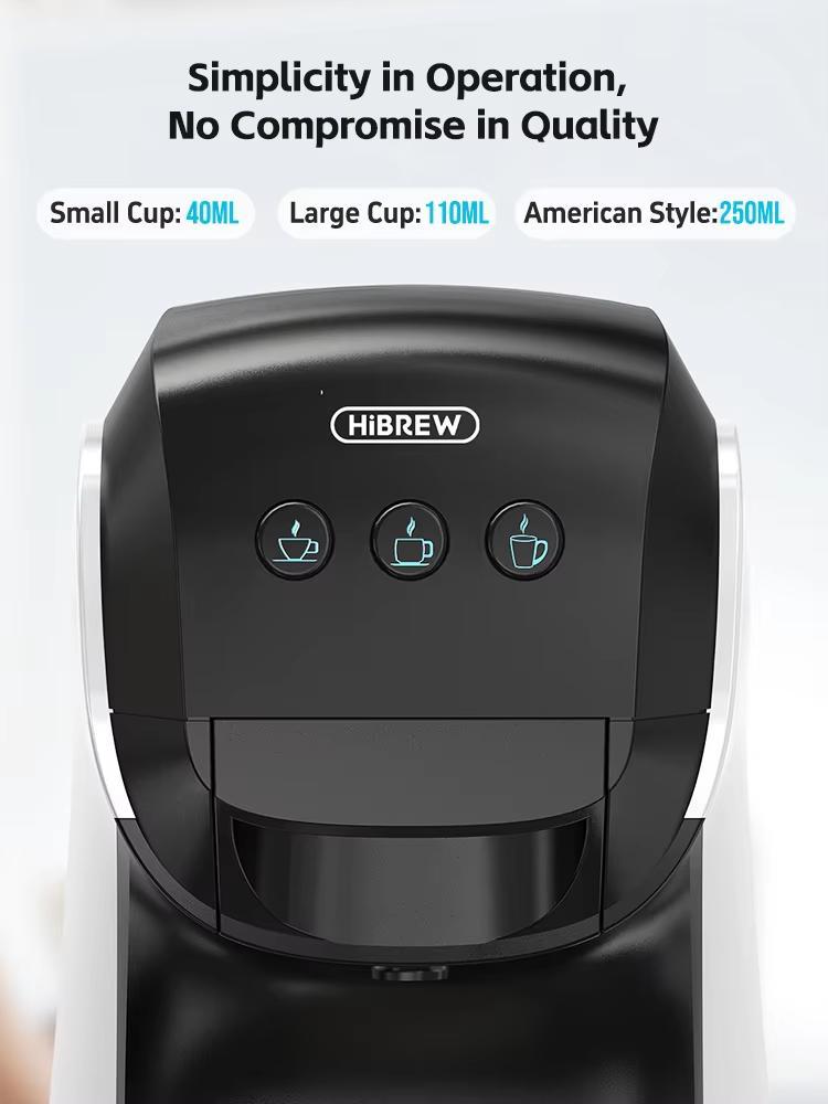 HiBREW Multifunctional 3 In 1 Multiple Capsule Coffee Maker Full Automatic With Hot & Cold Mode 19Bar