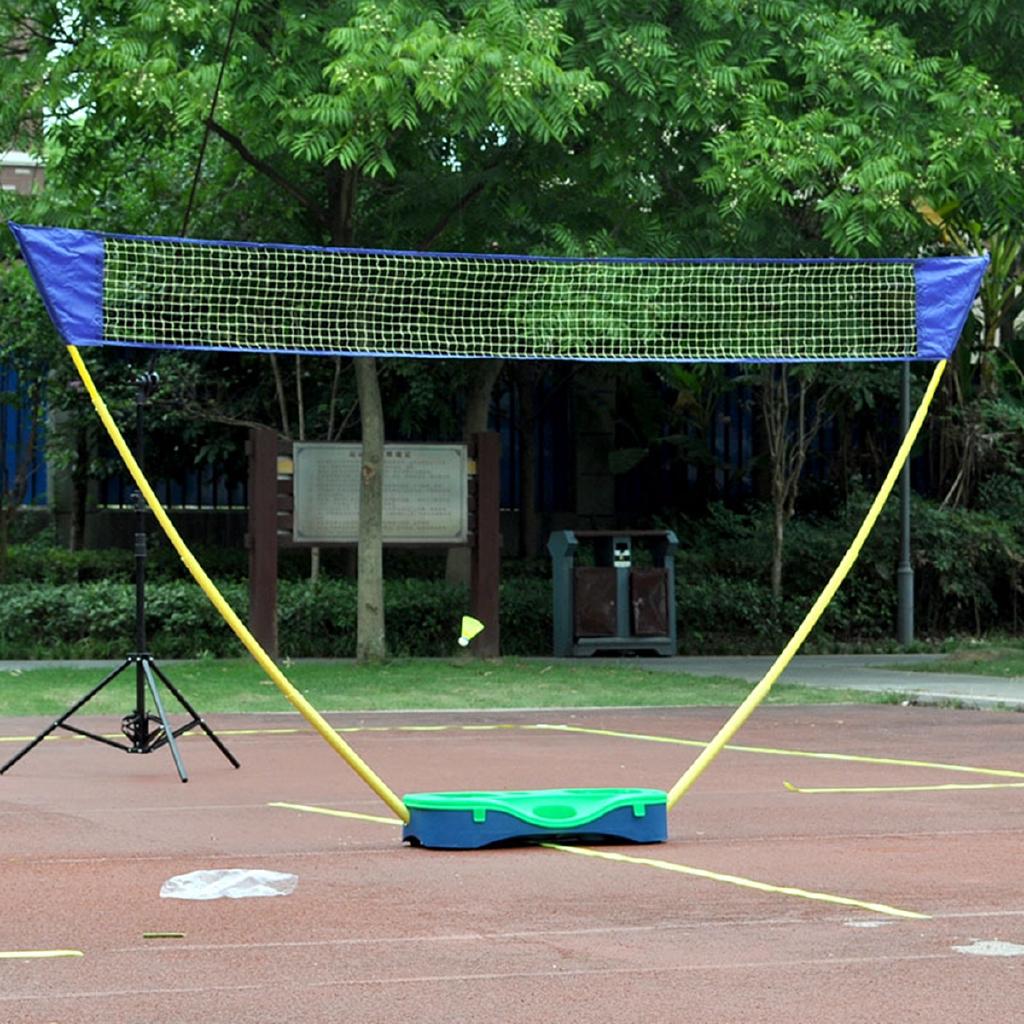 3-in-1 Outdoor Portable Badminton Set Tennis Volleyball Net with Stand Battledore 280X160cm