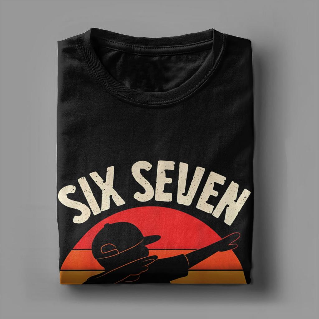 67 Meme 6 7 Numbers Dabbing Six Seven Bruh Funny Boys Kids Tee Shirt for Men Women Printed T Shirts 100% Cotton Clothes
