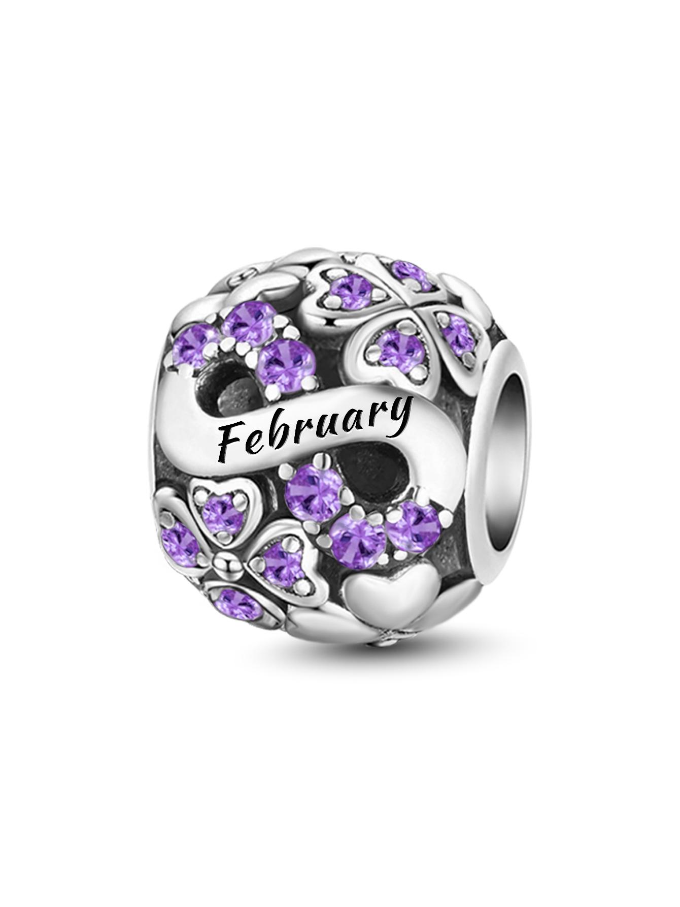 

copper December Birthday Zircon Pendant Charm Ball Suitable for Bracelets Do It Yourself Ideal For Womens High Quality Jewellery