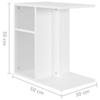 Side Table White 50 x 30 x 50 cm Engineered Wood