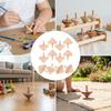 12Pcs Tiny Unpainted Wooden Whipping Top 4.5x5.5cm For ids Art Projects Fine Motor Skill Building and Handmade Craft
