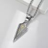 Horus Eye Spearhead Stainless Steel Necklace Carbon Fiber Titanium Steel Pendant