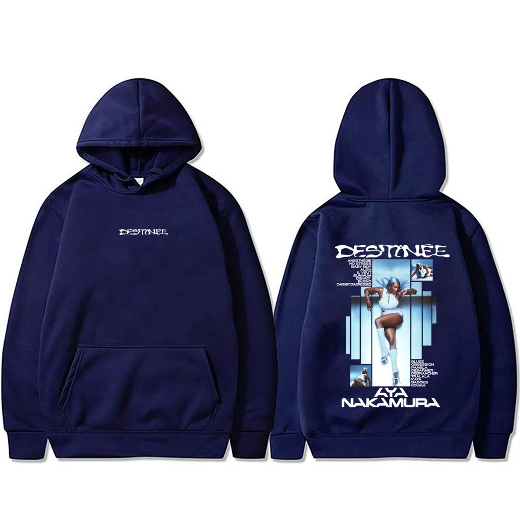 Rapper Aya Nakamura Destinee Album Graphic Hoodie Men Women Hip Hop Fashion Pop Music Streetwear Hoodies