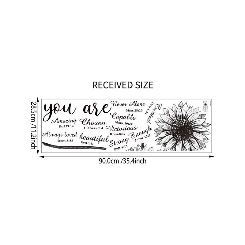 

Подсолнух Письмо Домой Наклейки на Стену Кабинет Лестница Украшение Детской Комнаты Макет Наклейки на Стену чёрный