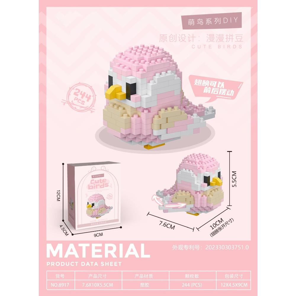 Animal Bird Building Blocks Toy for Children Girl 8 Year Old Kids Birthday Gift Mini Educational Parrot Assembling Brick Boy Toy