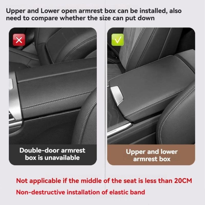 Universal Car Center Console Armrest Cushion with 2 Cup Holder Comfortable Heighten Pads Stable Creative Armrest Cover