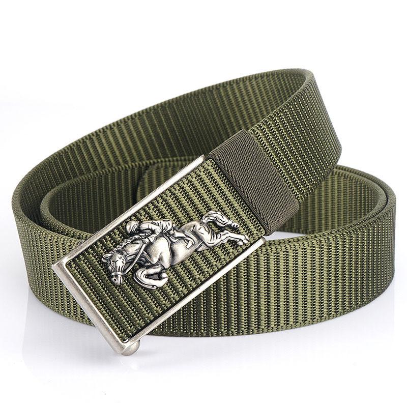 Belt Unisex Versatile And Slimming With Metal Buckle Belt Paired Jeans With