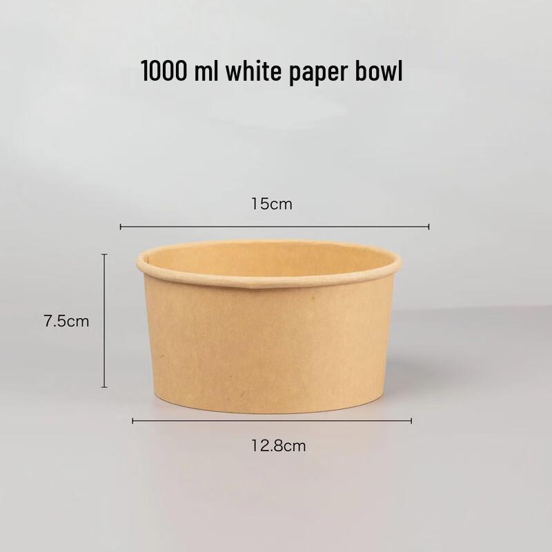 Kraft Paper Round Disposable Salad Bowls