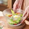 Ciotola per Insalata GENAS in Vetro Martellato Stile Giapponese