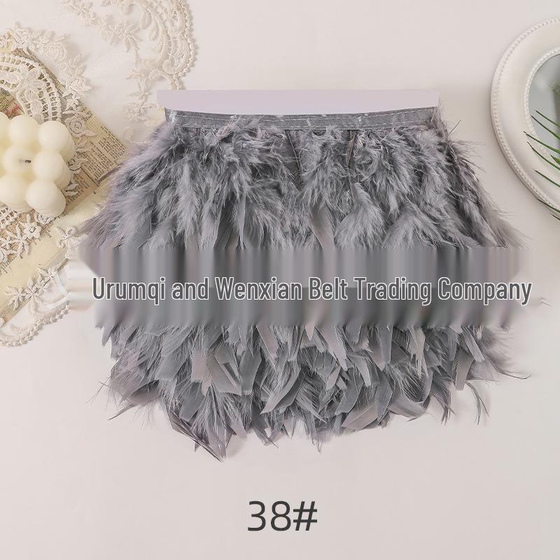 10-15CM Turkey Feather Trim for Clothing, DIY, and Jewelry Decor