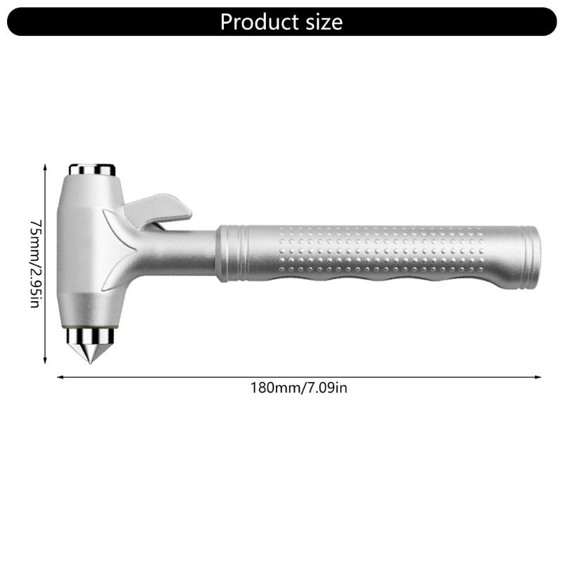 Automotive Safety Hammer Emergency Escape Rescues Tool Featuring Window Breaker & Seatbelt Cutter for Quick Vehicle Exit