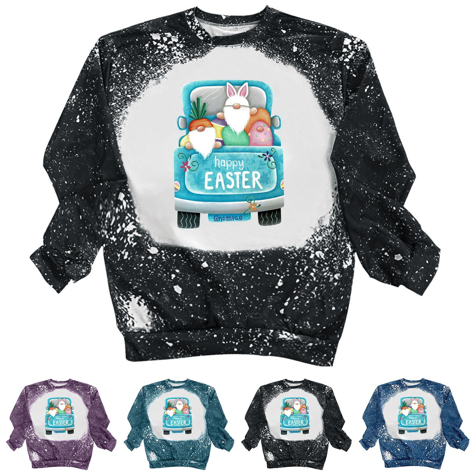 

Женский повседневный пуловер с круглым вырезом и длинным рукавом с принтом