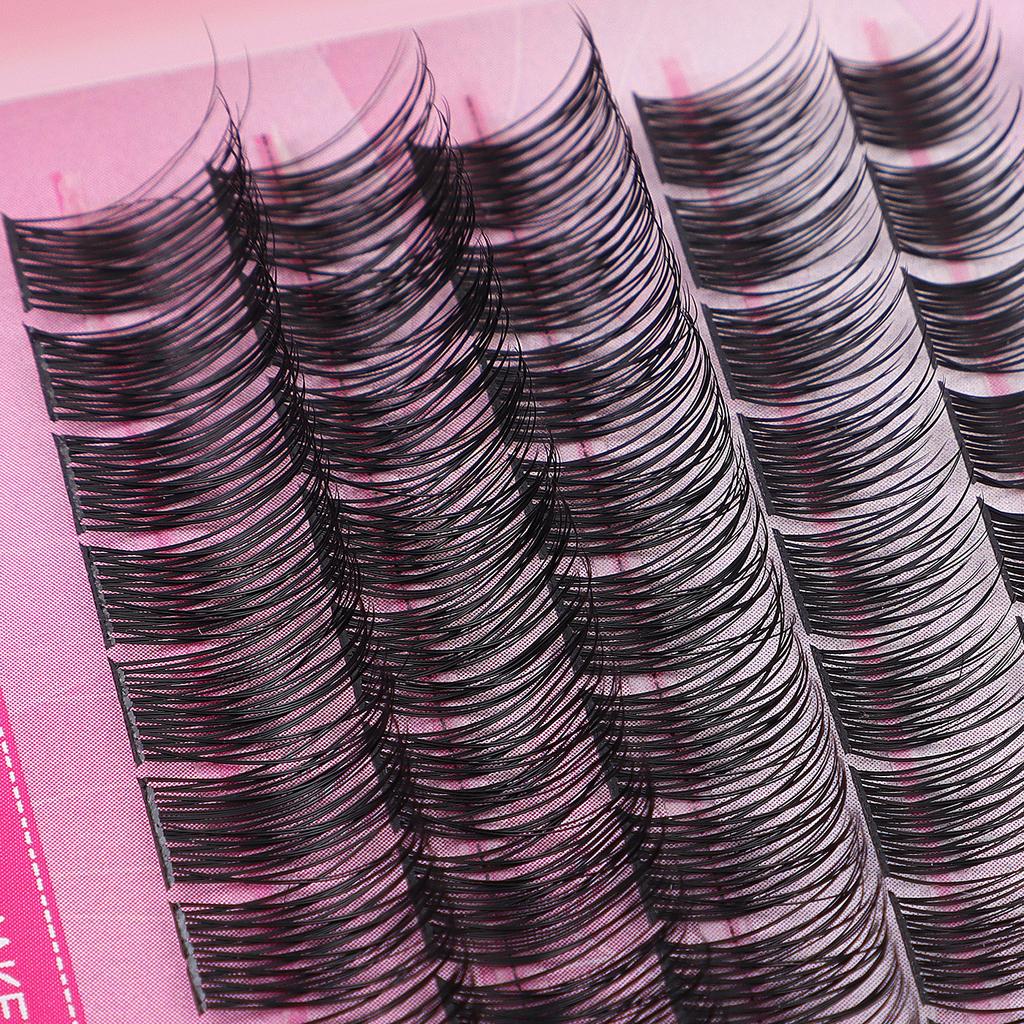 Thick False Eyelashes 10-18Mm Single Tuft Hair With Eyelash Glue Set